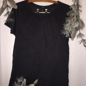 Velvet Black T-Shirt Dress